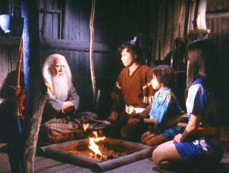Osho-sama, Shishimaru, Kosuke and Saori